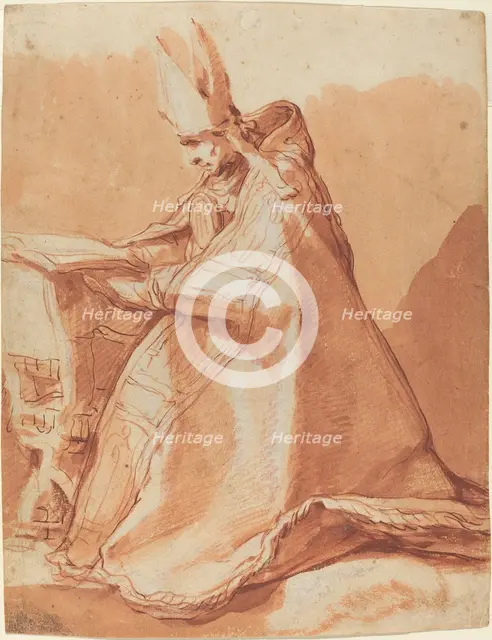 Seated Bishop. Creator: Abraham Bloemaert.