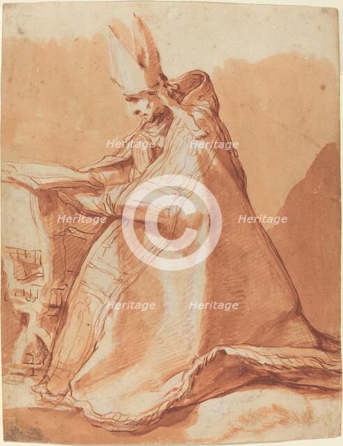 Seated Bishop. Creator: Abraham Bloemaert.