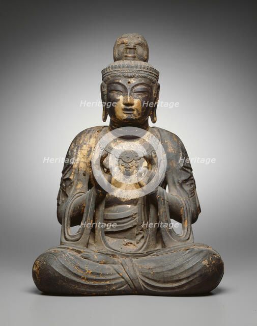 Seated Bodhisattva, 8th century. Creator: Unknown.