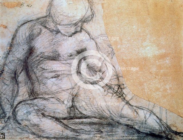 'Seated Boy', c1514-1557. Artist: Jacopo Pontormo