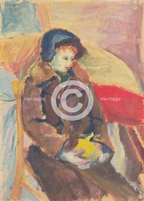 Seated boy, c1942. Creator: Ján Novák.