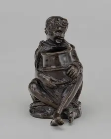 Seated Boy Holding a Jar (an Inkwell ?), first half 16th century. Creator: Unknown