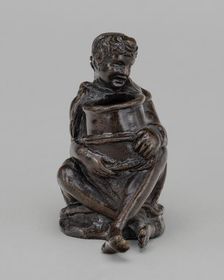 Seated Boy Holding a Jar (an Inkwell ?), first half 16th century. Creator: Unknown