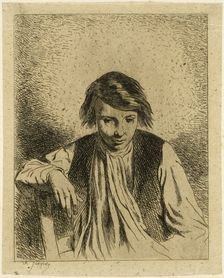 Seated Boy, n.d. Creator: Charles Emile Jacque