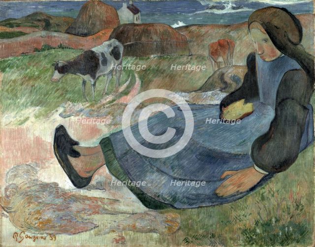 Seated Breton Girl.