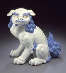 Seated Chinese Lion, Late 19th century. Creator: Unknown