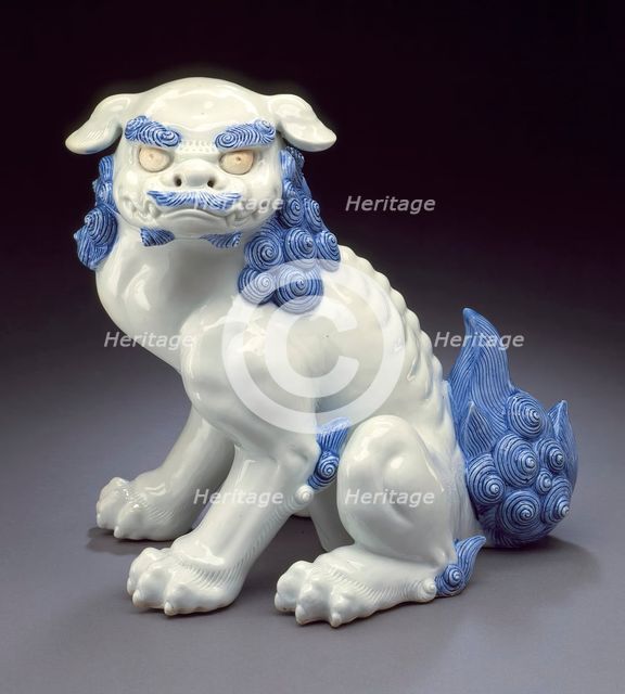 Seated Chinese Lion, Late 19th century. Creator: Unknown.
