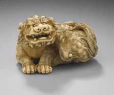 Seated Chinese Lion (Shishi), 18th century. Creator: Unknown