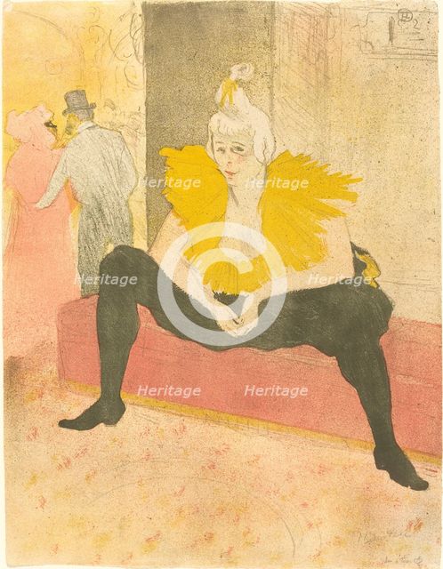 Seated Clowness (La Clownesse assise), 1896. Creator: Henri de Toulouse-Lautrec.
