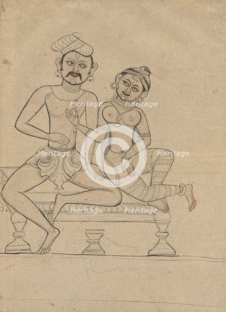 Seated Couple, c. 1800. Creator: Unknown.