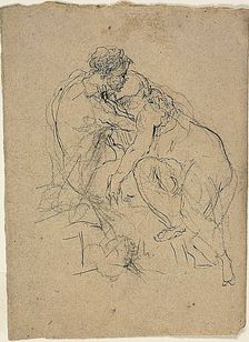 Seated Couple Embracing, n.d. Creator: Jean-Baptiste Carpeaux