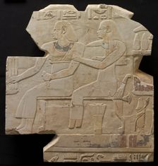 Seated Couple: Mentuemhat's Ancestors, c. 667-647 BC. Creator: Unknown