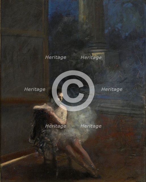 Seated Dancer, 19th-20th century Artist: Jean Louis Forain.
