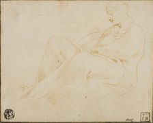 Seated Draped Woman in Profile, n.d. Creator: Unknown