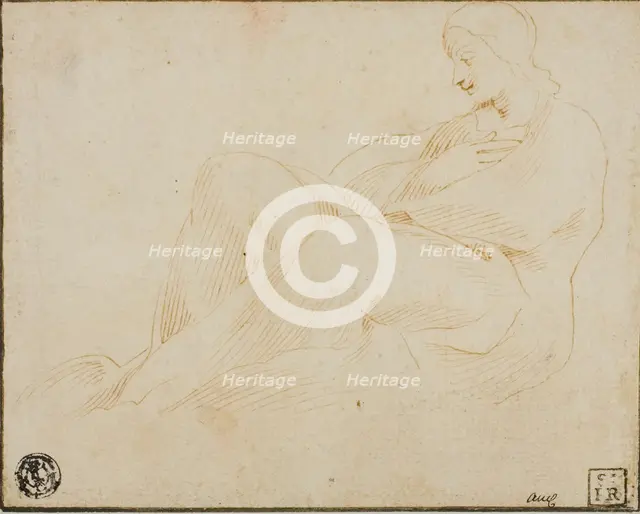 Seated Draped Woman in Profile, n.d. Creator: Unknown.