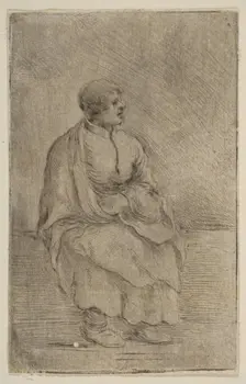 Seated Ecclesiastic, ca. 1662. Creator: Stefano della Bella