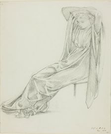 Seated Female Figure, 1873. Creator: Sir Edward Coley Burne-Jones