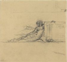 Seated Female Figure for "San Francisco", probably c. 1856. Creator: Charles Meryon