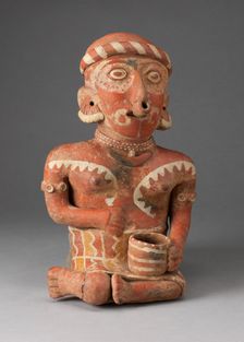 Seated Female Figure Holding a Bowl on Her Lap, 100 B.C./A.D. 300. Creator: Unknown