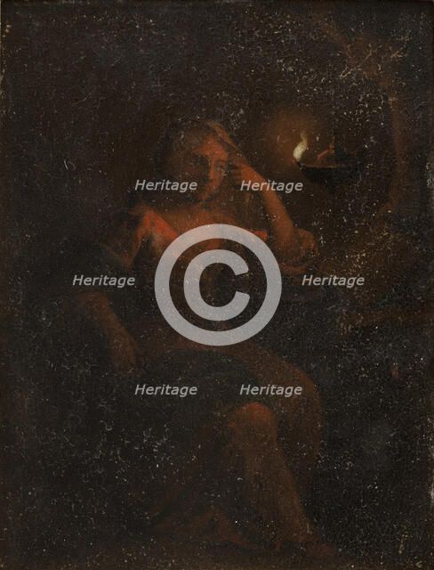 Seated female figure; Saint Magdalene, 1695-1795. Creator: Unknown.