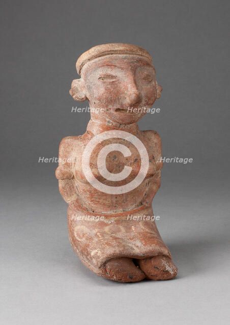 Seated Female Figurine with Patterned Skirt, 100 B.C./A.D. 300. Creator: Unknown.