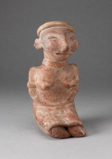 Seated Female Figurine with Patterned Skirt, 100 B.C./A.D. 300. Creator: Unknown
