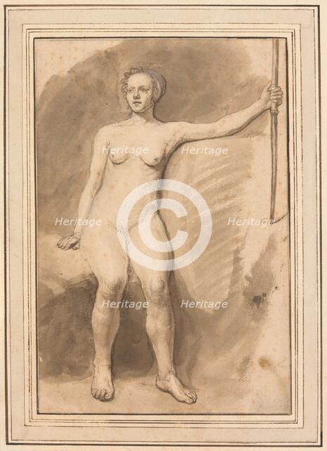 Seated Female Nude, 1647/78. Creator: Samuel van Hoogstraten.