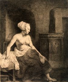 Seated Female Nude 1658. Artist: Rembrandt Harmensz van Rijn