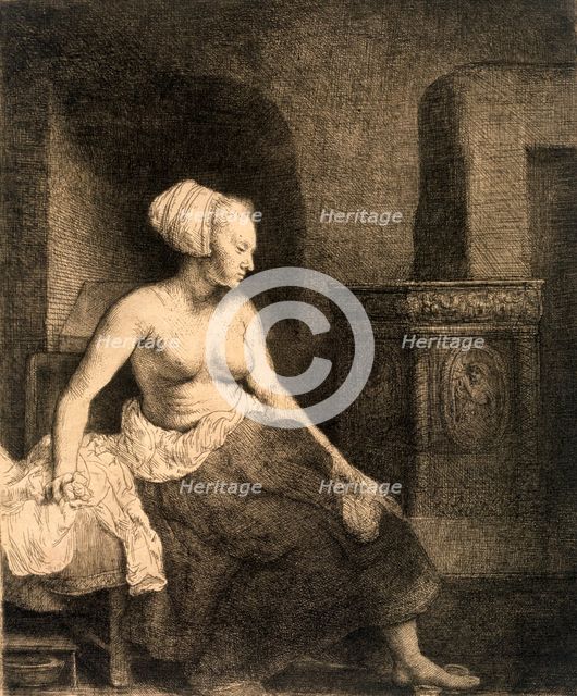 'Seated Female Nude', 1658. Artist: Rembrandt Harmensz van Rijn    