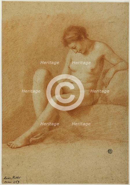 Seated Female Nude, 1769. Creator: Antonio Pichler.