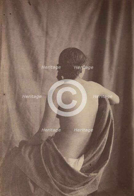 [Seated Female Nude], 1853-54. Creator: Eugène Durieu.