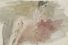 Seated Female Nude, 1875-1934. Creator: Isaac Lazerus Israels