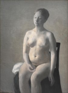 Seated Female Nude, 1889. Creator: Vilhelm Hammershøi