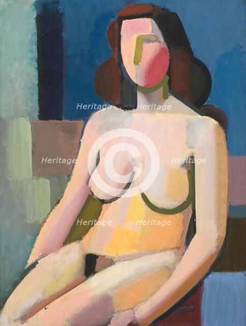 Seated Female Nude, 1940. Creator: Vilhelm Lundstrom.