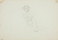 Seated Female Nude, c. 1873-77. Creator: Sir Edward Coley Burne-Jones