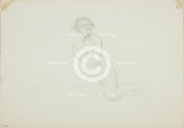 Seated Female Nude, c. 1873-77. Creator: Sir Edward Coley Burne-Jones.