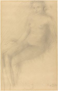 Seated Female Nude. Creator: Auguste Rodin