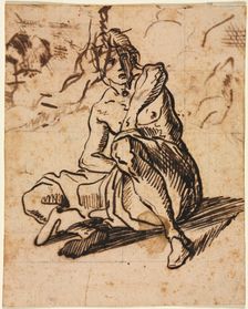 Seated Figure, 1600s. Creator: Unknown