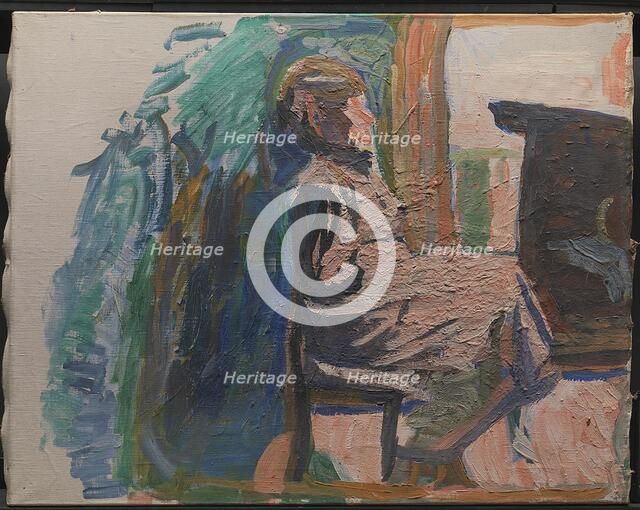 Seated Figure, 1941. Creator: Niels Larsen Stevns.