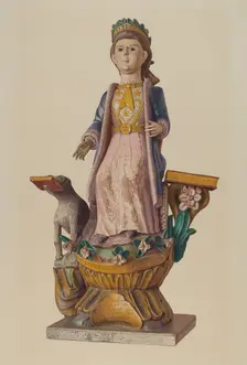 Seated Figure: "Liberty", c. 1938. Creator: Elizabeth Moutal