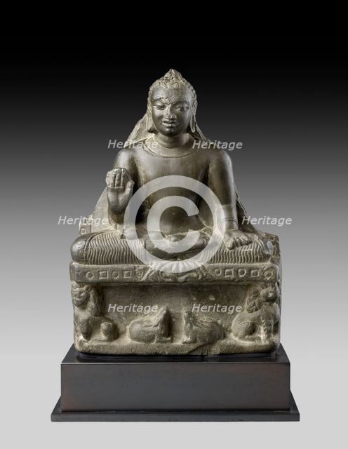 Seated figure of the Buddha, 5th - 6th century. Artist: Unknown.