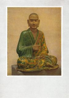 Seated Figure of a Lohan - T'Ang Dynasty c7th to 10th century AD, (1936)