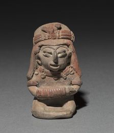Seated Figurine Wearing a Bracelet, 300 B.C. to A.D. 300. Creator: Unknown