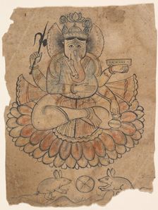 Seated Four-Armed Ganesha, ca. 1775. Creator: Unknown