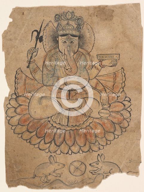 Seated Four-Armed Ganesha, ca. 1775. Creator: Unknown.