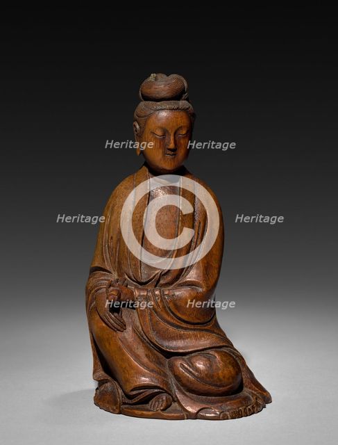 Seated Guanyin, 17th-18th Century. Creator: Unknown.