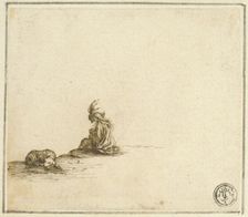 Seated Gypsy Mother and Child, with Dog, n.d. Creator: Stefano della Bella
