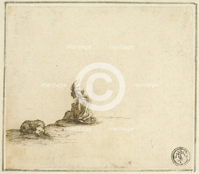 Seated Gypsy Mother and Child, with Dog, n.d. Creator: Stefano della Bella.