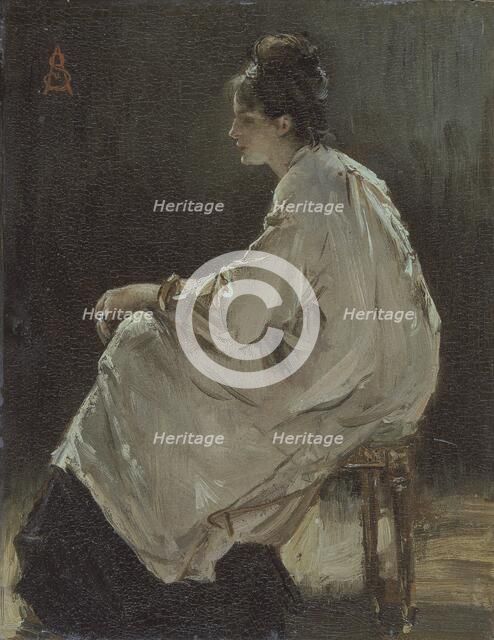 'Seated girl', 1843-1906. Artist: Alfred Stevens.