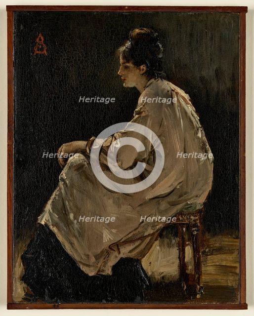 Seated Girl, 1872. Creator: Alfred Stevens.